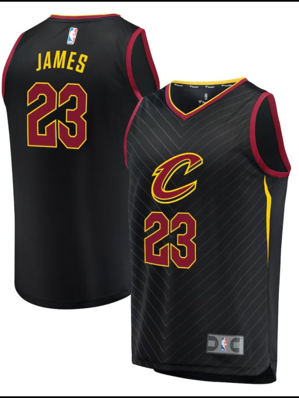 Men's Fanatics Fast Break Jersey Statement -Cavaliers Lebron James #23- Size 4XL